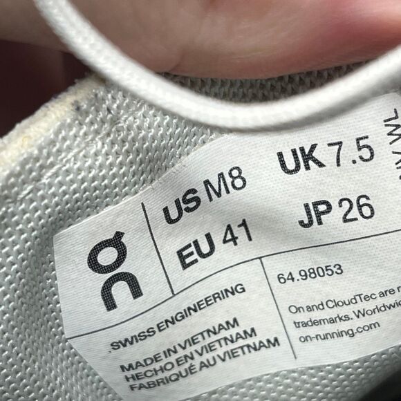 On Cloud Cloudvista Sand Dune Beige Black Athletic Running Shoes Mens Size 8 - Picture 8 of 8